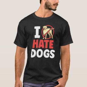 Camiseta Eu Odeio Cães Animal Gato Animais de Estimação Gat