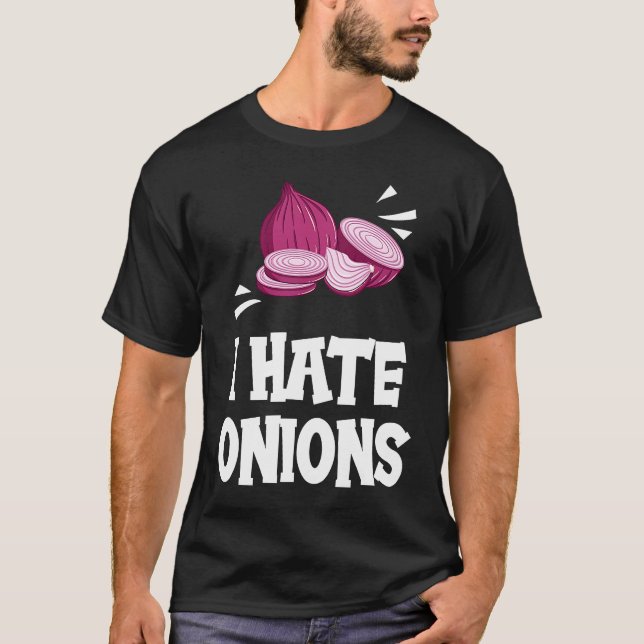 Camiseta Eu Odeio Cebolas  Cebolas Vermelhas em Conserva (Frente)