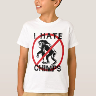 Camiseta Eu Odeio Chimpanzés