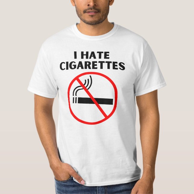 Camiseta Eu odeio cigarros (Frente)