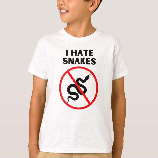 Camiseta Eu odeio cobras (Frente)