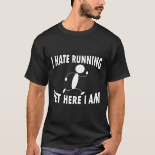 Camiseta Eu Odeio Correr Ainda Aqui Estou Engraçado Motivad