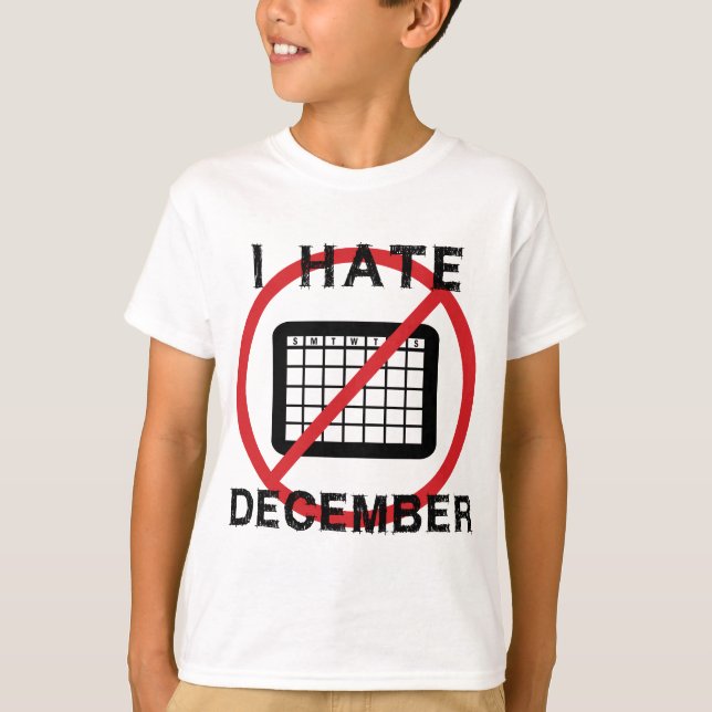 Camiseta Eu Odeio Dezembro (Frente)