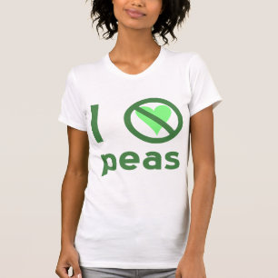 Camiseta Eu Odeio Ervilhas Texto Verde