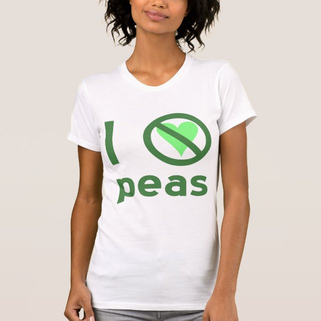 Camiseta Eu Odeio Ervilhas Texto Verde (Frente)