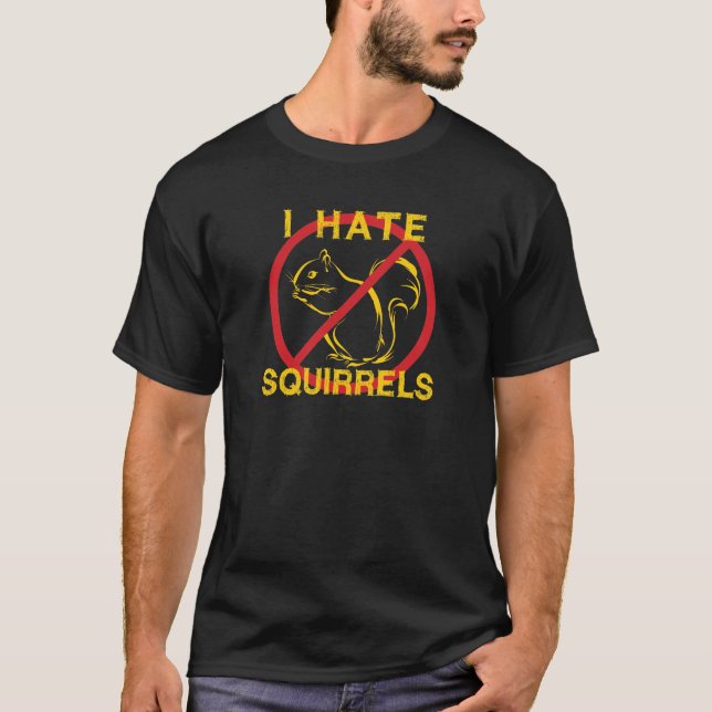 Camiseta Eu Odeio Esquilos (Frente)