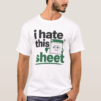 Camiseta Eu odeio este contador de planilhas engraçado