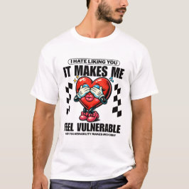 Camiseta Eu odeio gostar de você, isso me faz sentir vulner