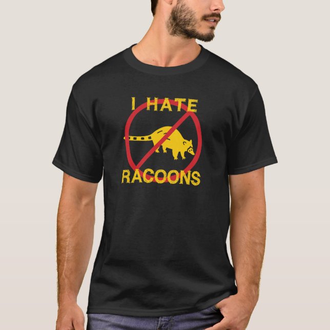 Camiseta Eu Odeio Guaxinins (Frente)