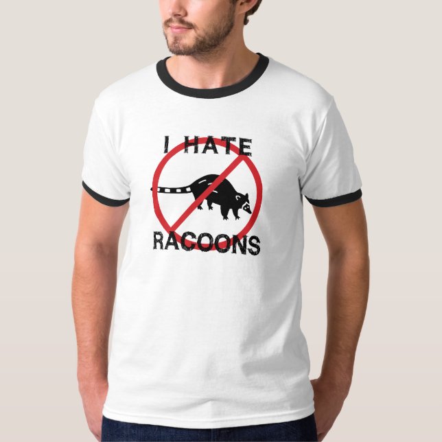Camiseta Eu Odeio Guaxinins (Frente)