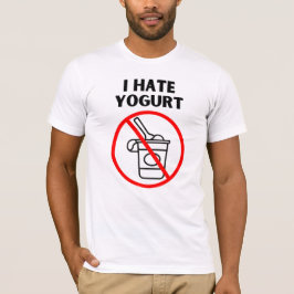 Camiseta Eu odeio iogurte