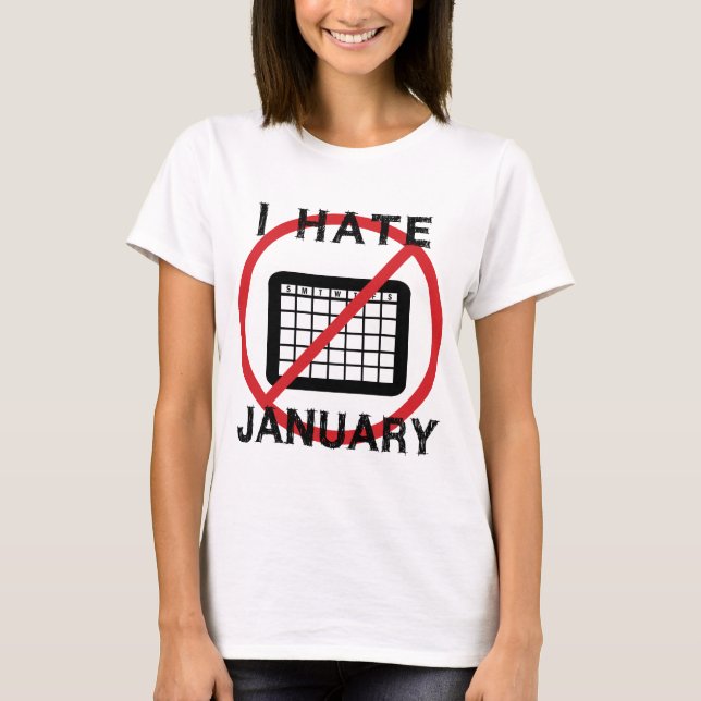 Camiseta Eu Odeio Janeiro (Frente)