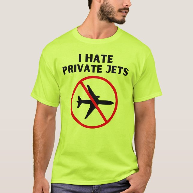 Camiseta Eu odeio jatos privados (Frente)