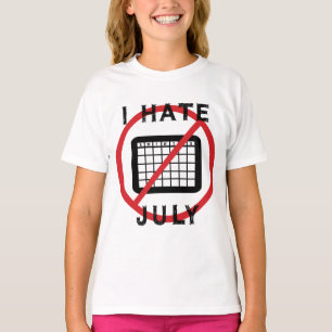 Camiseta Eu Odeio Julho