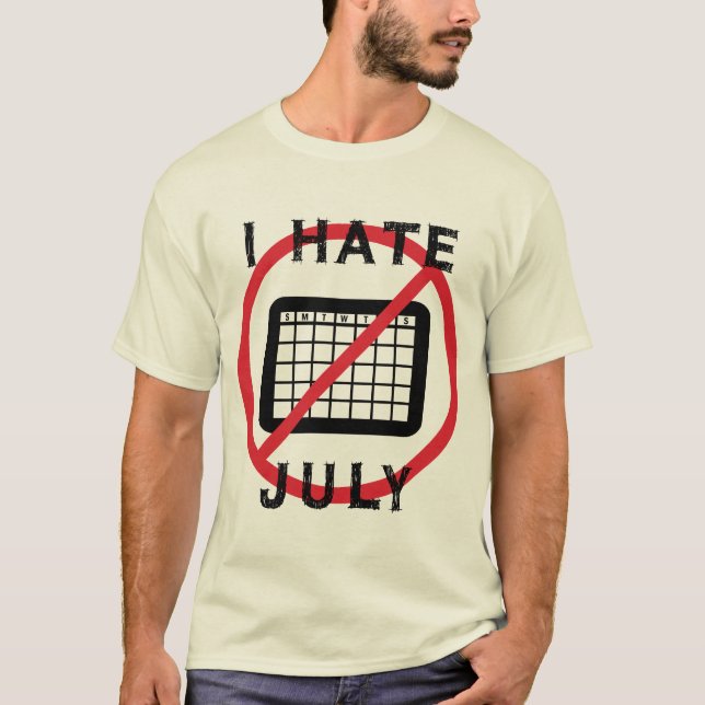 Camiseta Eu Odeio Julho (Frente)