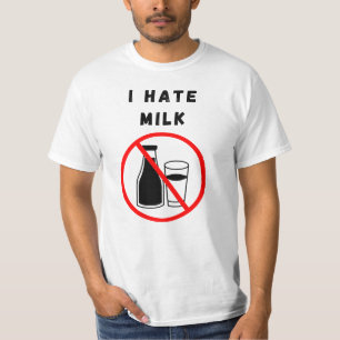 Camiseta Eu odeio leite