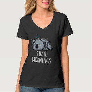 Camiseta Eu Odeio Manhãs Preguiçosas Bando De Koala