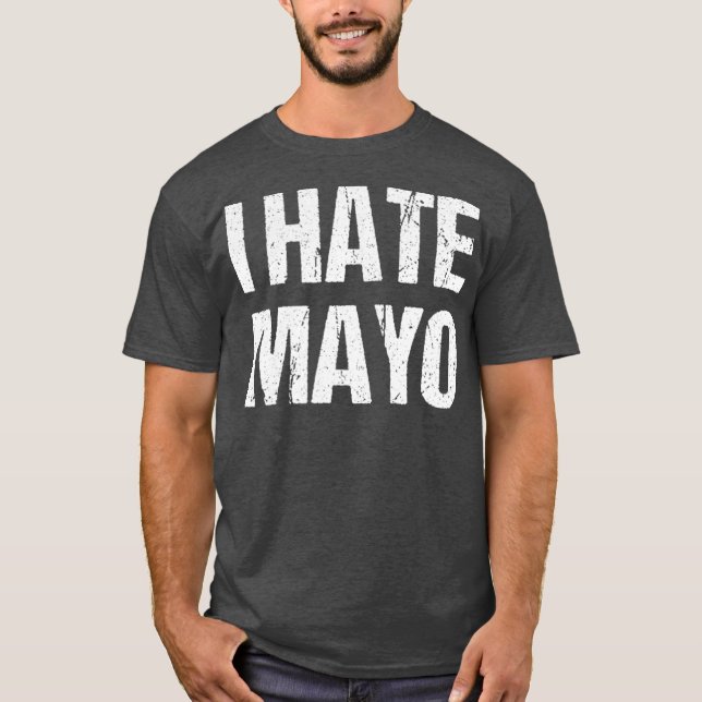 Camiseta Eu Odeio Mayo Engraçado Mionese, Curativo (Frente)