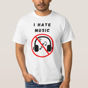 Camiseta Eu odeio música
