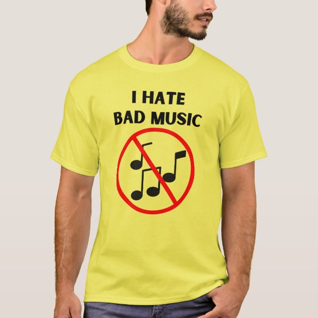 Camiseta Eu odeio música ruim (Frente)