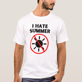 Camiseta Eu odeio o verão