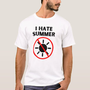 Camiseta Eu odeio o verão