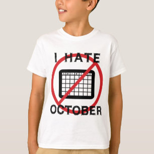 Camiseta Eu Odeio Outubro