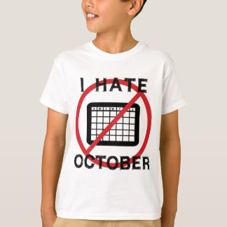Camiseta Eu Odeio Outubro