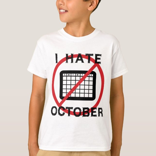 Camiseta Eu Odeio Outubro (Frente)