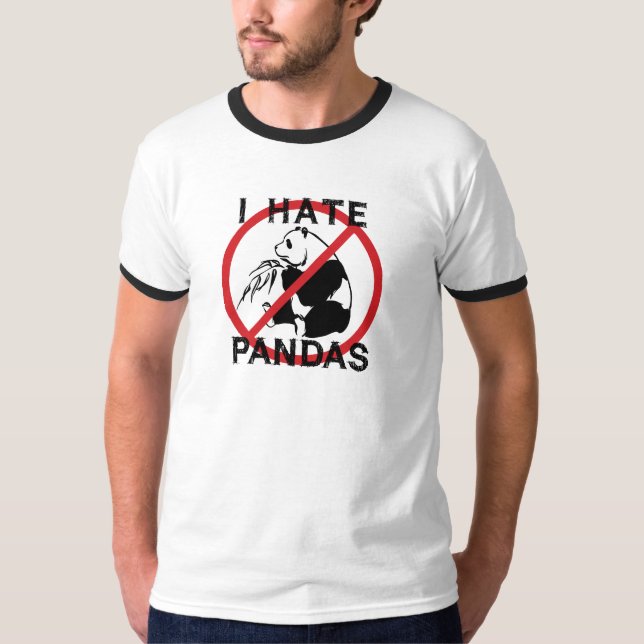 Camiseta Eu Odeio Pandas (Frente)