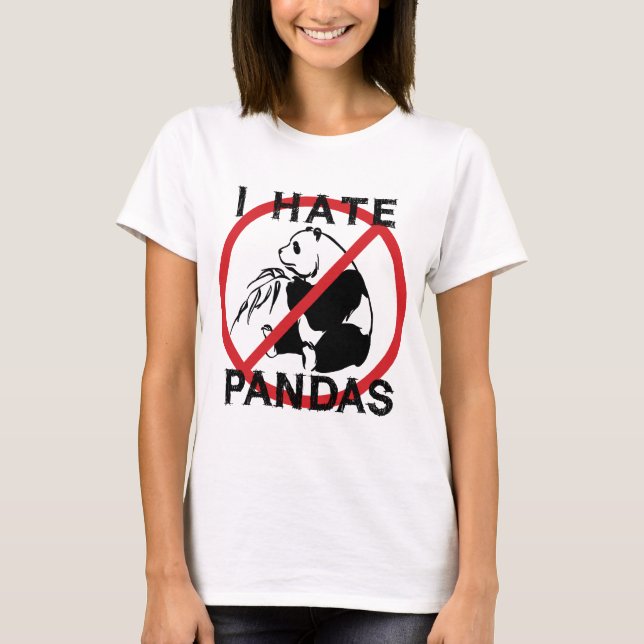 Camiseta Eu Odeio Pandas (Frente)