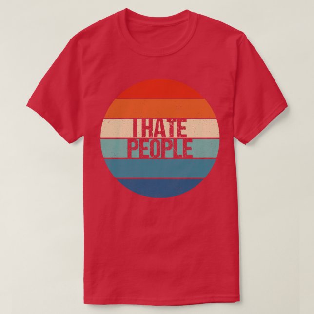 Camiseta eu odeio pessoas (Frente do Design)