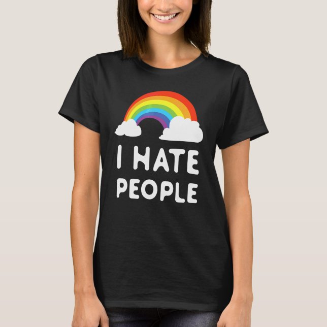 Camiseta Eu Odeio Pessoas (Frente)