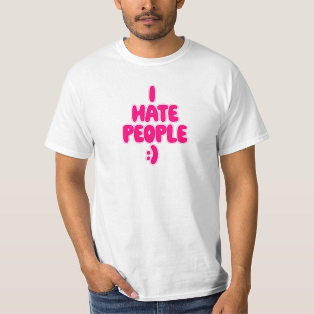 Camiseta Eu Odeio Pessoas (Frente)