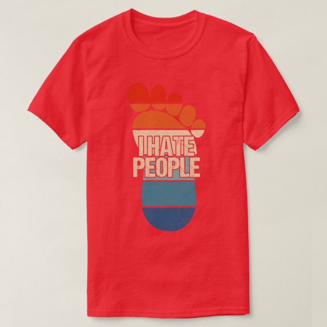 Camiseta Eu Odeio Pessoas Bigfoot (Frente do Design)