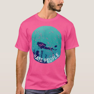 Camiseta Eu Odeio Pessoas Engraçadas Mergulhando Água Espor