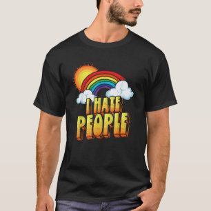 Camiseta Eu Odeio Pessoas Engraçadas Vintage antissocial