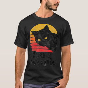 Camiseta Eu Odeio Pessoas Estilo de Vintagem Engraçado Gat