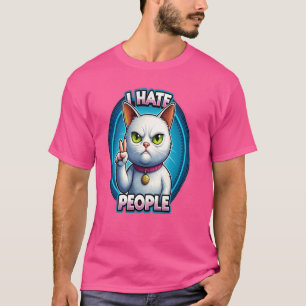 Camiseta Eu Odeio Pessoas Misantropo Grumpy Anti-Ódio