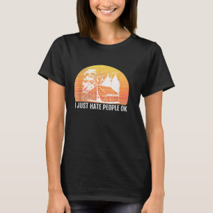 Camiseta Eu Odeio Pessoas Ok Sarcástico Acampamento na Selv