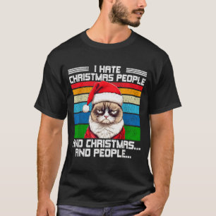 Camiseta Eu Odeio Quem Detesta o Natal Adultos Uni Preto