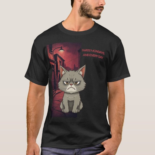 Camiseta Eu odeio segundas-feiras. Um dia qualquer (Frente)
