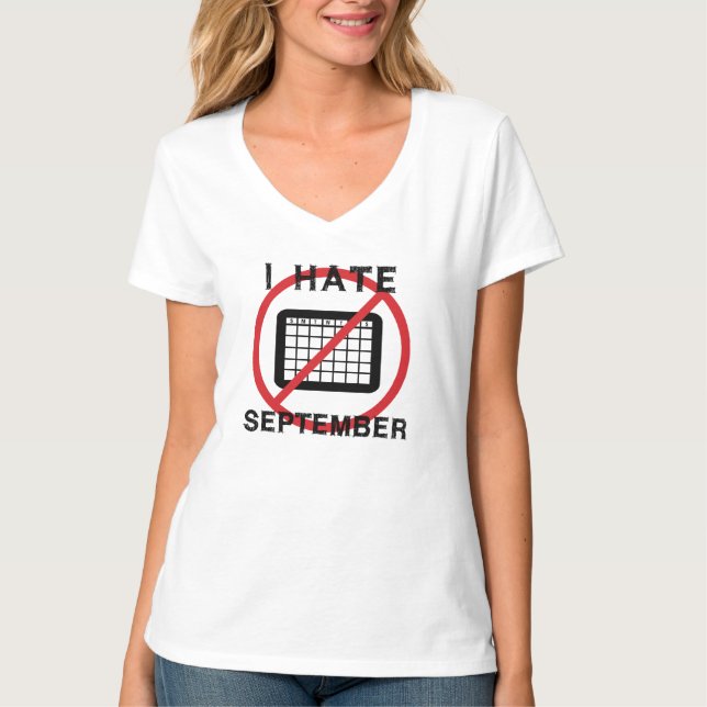 Camiseta Eu Odeio Setembro (Frente)
