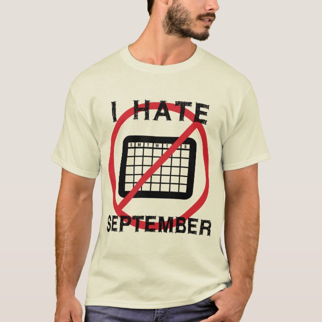 Camiseta Eu Odeio Setembro (Frente)