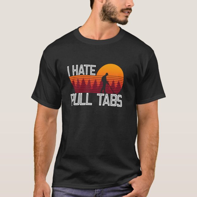 Camiseta Eu Odeio Tabulações De Puxação - Caça De Tesouros  (Frente)