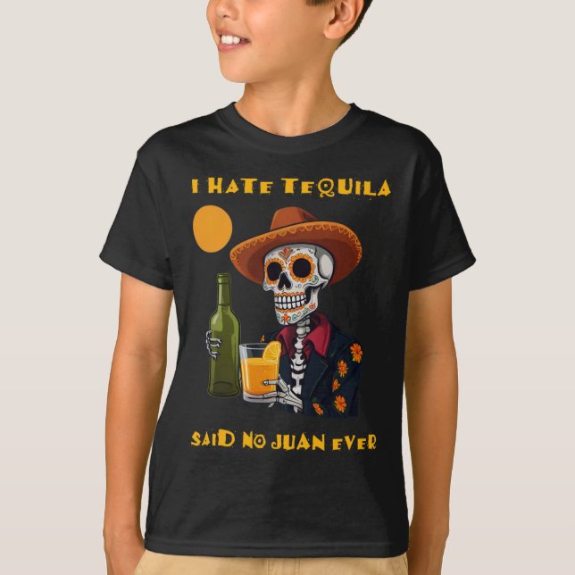 Camiseta Eu Odeio Tequila Disse Não Juan Eterninho Cinco De (Frente)