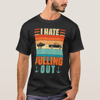 Camiseta Eu Odeio Tirar o Barco Capitão de Barco Retro