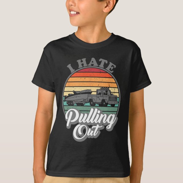 Camiseta Eu Odeio Tirar O Funn De Barcos De Pesca De Barco (Frente)