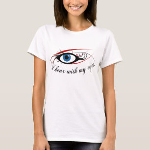Camiseta "Eu ouço-me com luva longa das senhoras dos meus