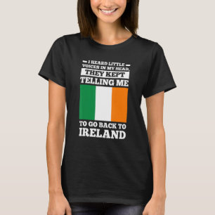 Camiseta Eu ouço pequenas vozes na minha cabeça ir para a I